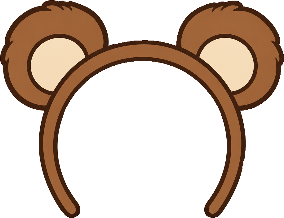 Tiara com orelhinhas de urso